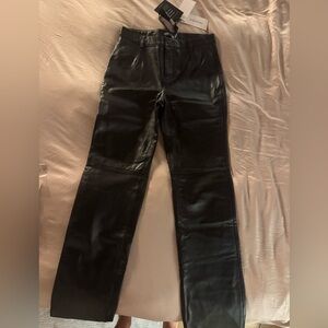 NWT Retrofete Black Leather Pants